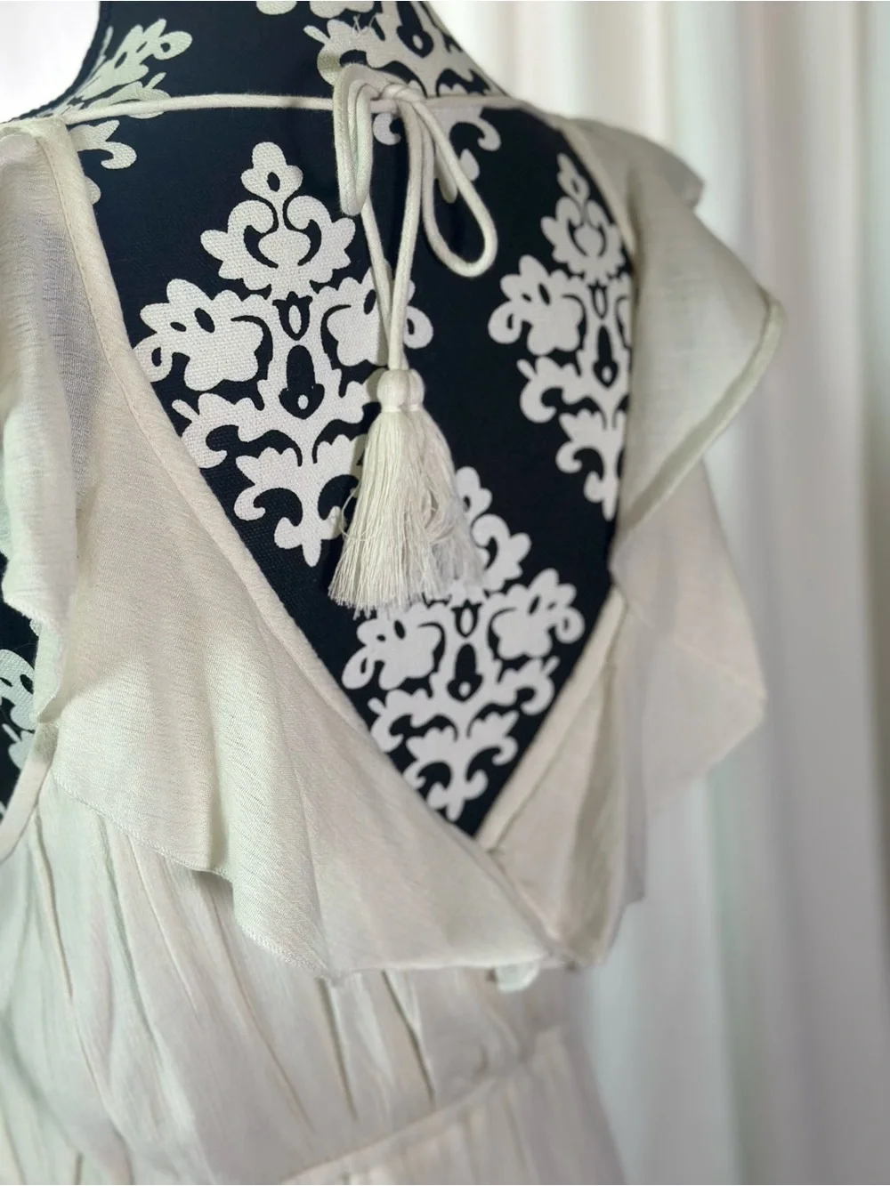 Mossimo Supply Co. Ivory Lace-Trim Maxi Dress NWOT - Picture 7 of 8
